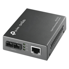 Convertidor Fibra Óptica Monomodo / 1 Puerto RJ45 10/100/1000 Mbps / Puerto Fibra Óptica SC 1000 Mbps / Hasta 20 Km / Plug and Play