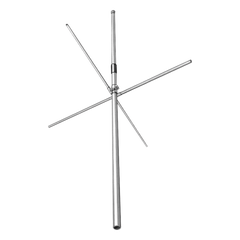 Antena Omni en Banda Aérea con Plano de Tierra, 118-138 MHz, 2.5 dBd, Ajustable el Ancho de Banda desde 1.6-2.1 %, 250 Watt, N Macho.