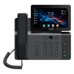 Teléfono IP Empresarial V66 Prime, Pantalla Táctil Color 7 Pulgadas, Audio HD Opus, Video 1080p, Wi-Fi 6, Bluetooth 5.4, 20 Líneas SIP, 6-Way Conference, PoE, Material Antibacterial