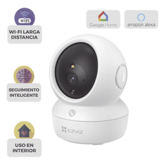 Camara PT 3 Megapixel / Wi-Fi de Doble banda 2.4 / 5 GHz / Vision Nocturna A Color / Detección de Ruidos Fuertes / Seguimiento Inteligente / Deteccion de Humanos / Audio de Dos Vías / MicroSD512GB