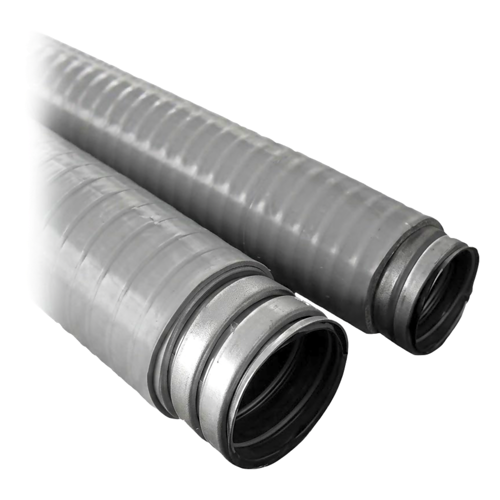 Tubo Flexible tipo Liquidtight de 2" (50 mm) / Acero + Forro PVC / Rollo de 20 Metros.