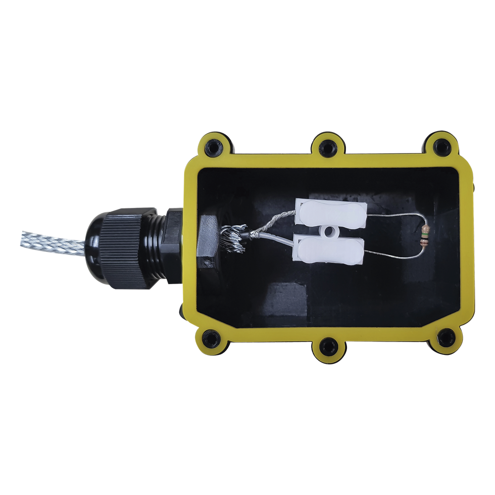 Accesorio Fin de Linea para Cable IRONCLAD/MICALERT / Resistencia 1 M Ohm / Carcasa IP66 para Exterior / Terminacion de Linea Sensor Perimetral / RBTEC MCTR