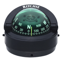 Brújula de Navegación Marítima Ritchie S-53 / Montaje en Bracket / Dial 2 3/4" (70 mm) / Iluminación Nocturna Verde / DirectiveForce Magnets / Construcción Compuesta Alta Temperatura / 100% Reparable