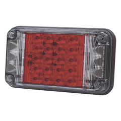 Luz de Advertencia de 7X4", Color Rojo, Con Luces de Trabajo, Ideal para Ambulancias