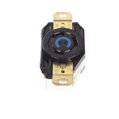 Receptáculo de Media Vuelta Industrial 30 A 250 V CA 2 Polos 3 Hilos (Nema L6-30R) Color Negro.