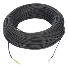 Rollo de Fibra Óptica Drop Redonda G657A2 Monomodo Simplex de 150 Metros (492.13 Pies) con Conectores SC/APC-SC/APC para Instalaciones Aéreas, Subterráneas o a la Intemperie