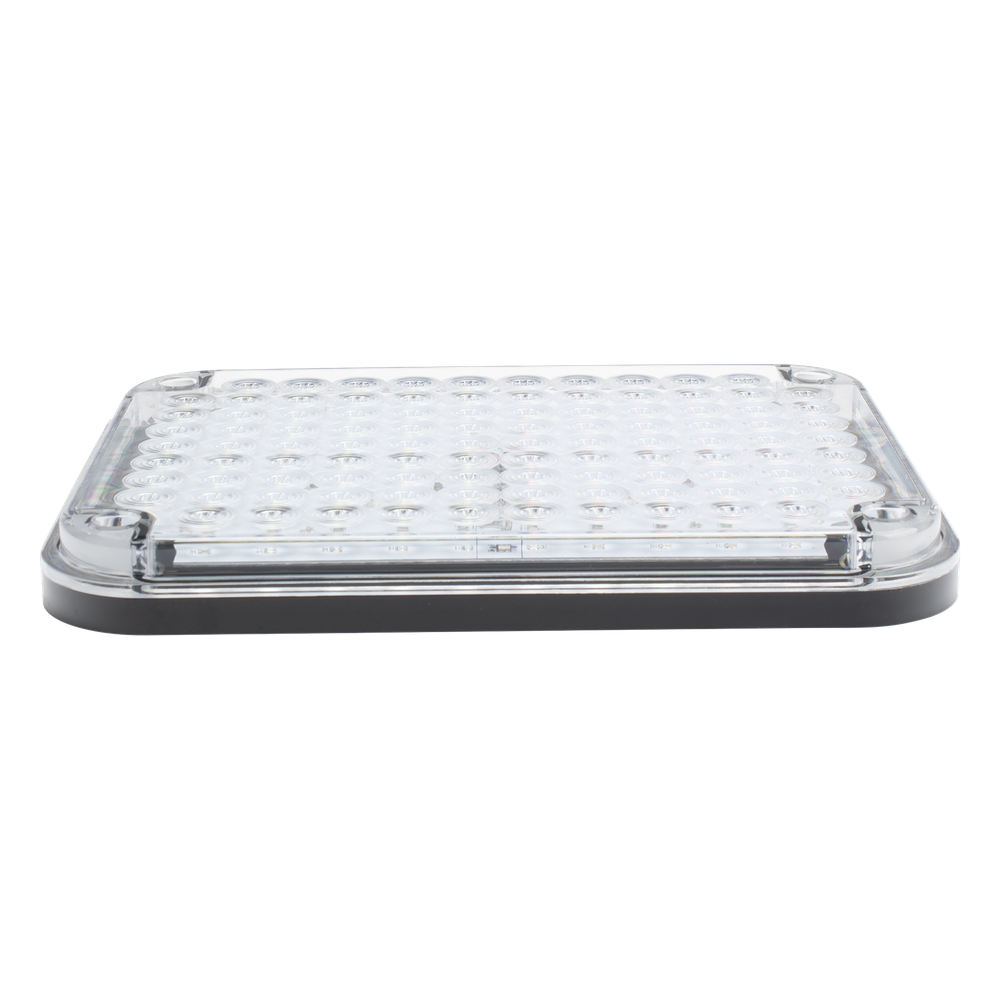 Luz de Advertencia de 9X7", Bicolor Rojo/Claro, Ideal para Ambulancias