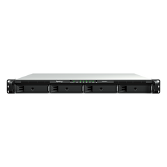 Servidor NAS Rackmount / 4 Bahías Hot-Swappable 1U / 2000/1300 MB/s Lectura/Escritura / 4 Puertos 1GbE RJ45 / PCIe 3.0 x8 / Dual Power Supply Redundante / DSM / Almacenamiento Empresarial
