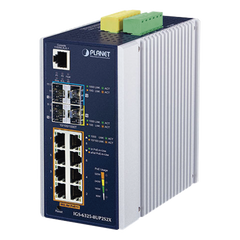 Switch Industrial Administrable Capa 3 con  8 Puertos Gigabit PoE 802.3bt, 2 Puertos SFP de 1 G/2.5 G, 2 Puertos SFP 10 G