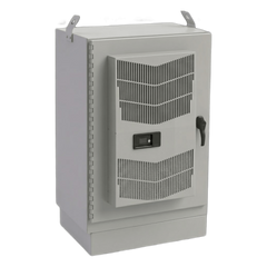 Gabinete para Exterior Tipo 4X de 22 UR / Aluminio Soldado / 1270 x 762 x 508 mm (50 x 30 x 20 in) / Exterior IP66 / Montaje Almohadilla / Aire de Precisión / Gris RAL 7035