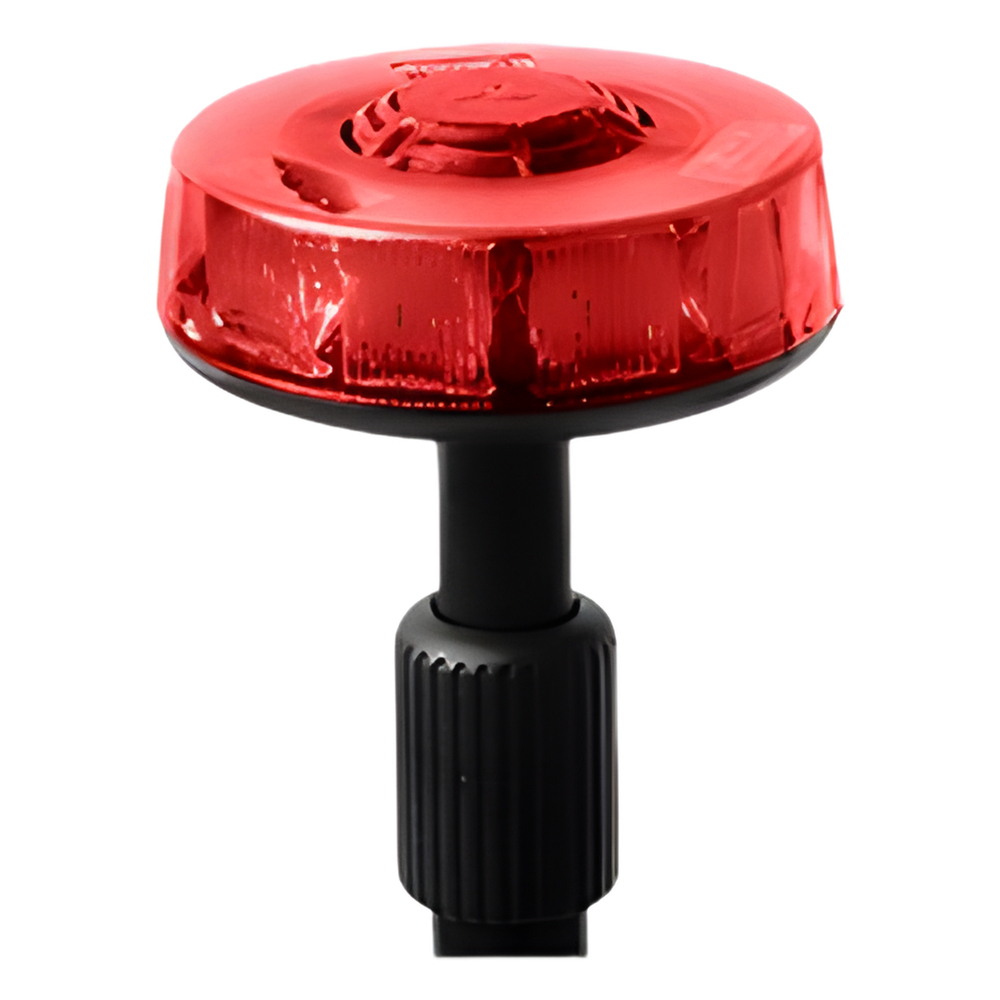 Luz telescópica trasera roja con mástil de 3 secciones, 15 LEDs en tecnología SOLARIS