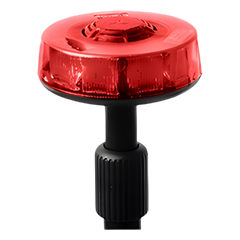 Luz telescópica trasera roja con mástil de 3 secciones, 15 LEDs en tecnología SOLARIS