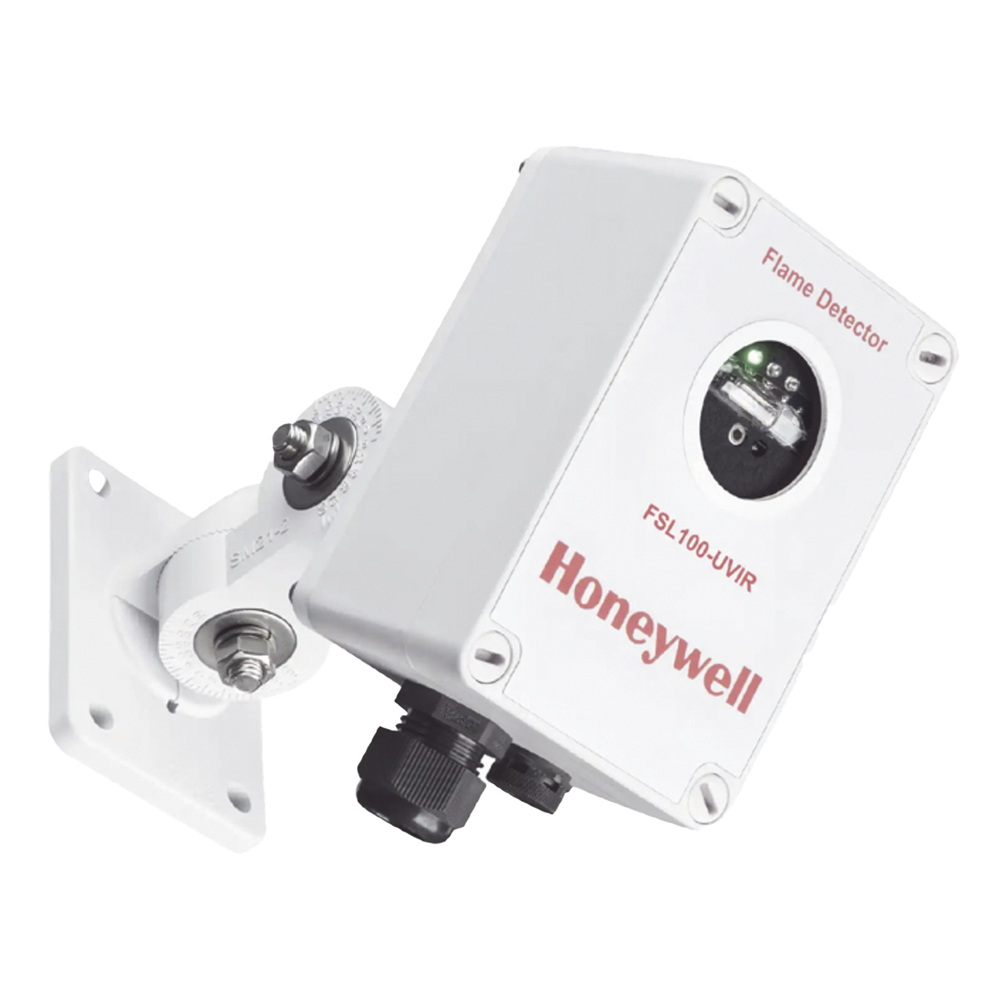 Detector de flama UV/IR para zonas de riesgo, alcance de 25 m, salida 4-20 mA, certificado ATEX, FM y EN54-10, color blanco