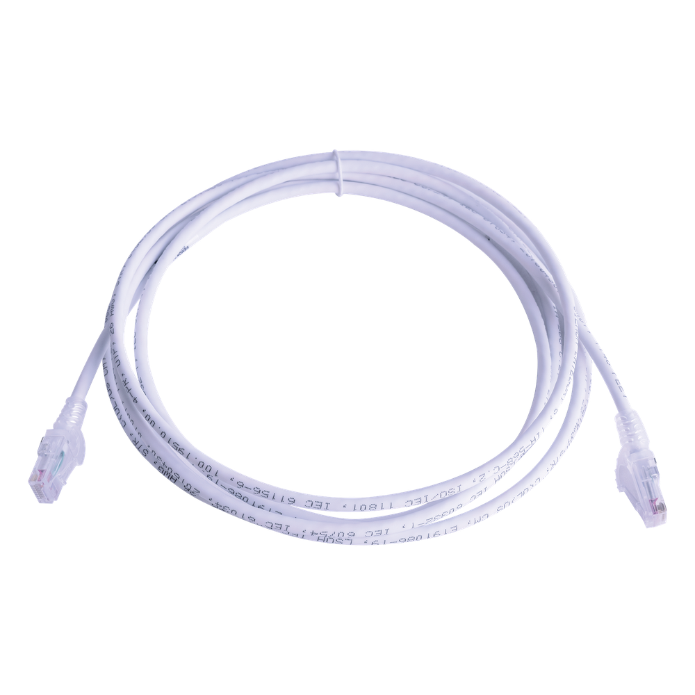 Patch Cord MC6 Modular Cat6 UTP, CM/LS0H, 15.24 Metros (50 Pies), Color Blanco