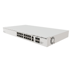Cloud Router Switch 16 puertos, 8 PoE+ y 8 PoE++, Fuentes redundantes Hot-Swap