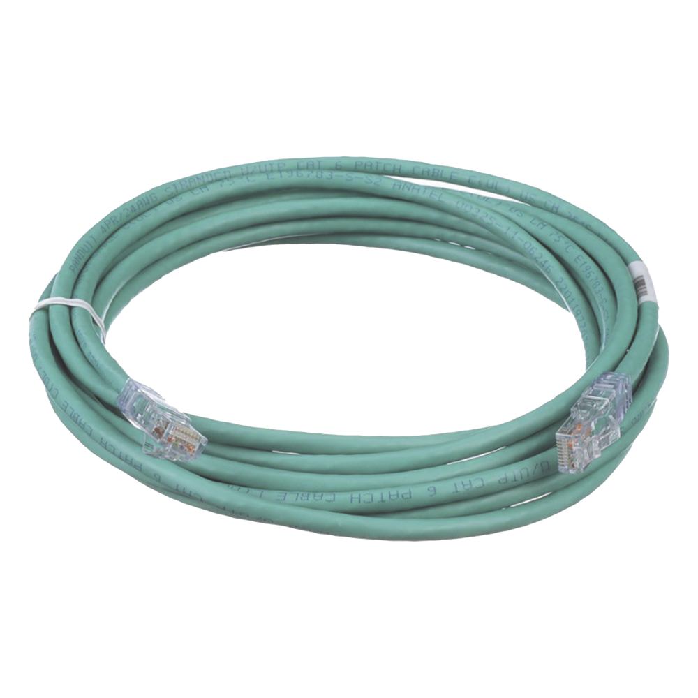 Cable de Parcheo TX6, UTP Cat6, 24 AWG, CM, Color Verde, 4.57 Metros (15 Pies)