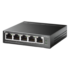 Switch Escritorio No Administrable de 5 puertos 100/100/1000 Mbps / Con 4 puertos PoE 802.3af/at de hasta 40 W