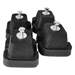 Kit de 4 Bases Antivibratorias para Minisplit / Carga 120 Kg / Montaje en Piso / Caucho de Alta Resistencia