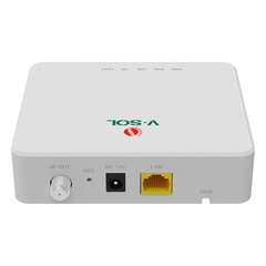 ONU Bridge Dual GPON/EPON con 1 Puerto SC/APC + 1 puerto LAN Gigabit + 1 puerto CATV