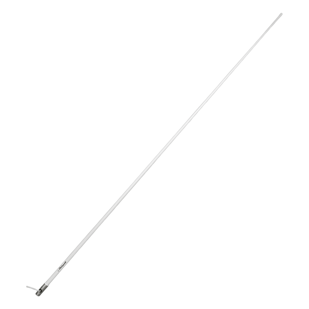 Antena Marina VHF SHAKESPEARE 5101 / Fibra de Vidrio / 6 dB / 50 W / Cable RG-58 4.5 m (15 ft) / Soporte Latón Cromado / 2.4 m (7.9 ft)