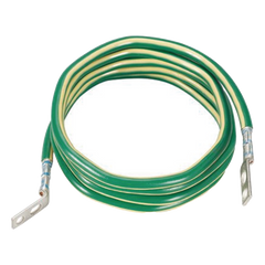 Jumper para Aterrizar Equipos, 6 AWG, con Terminal Doblada a 45 Grados (LCC6-14JAWH-L) Para Conexión a Tierra y Terminal Recta (LCC6 - 14JAW-L) Para Equipos , 2.4 m de Largo