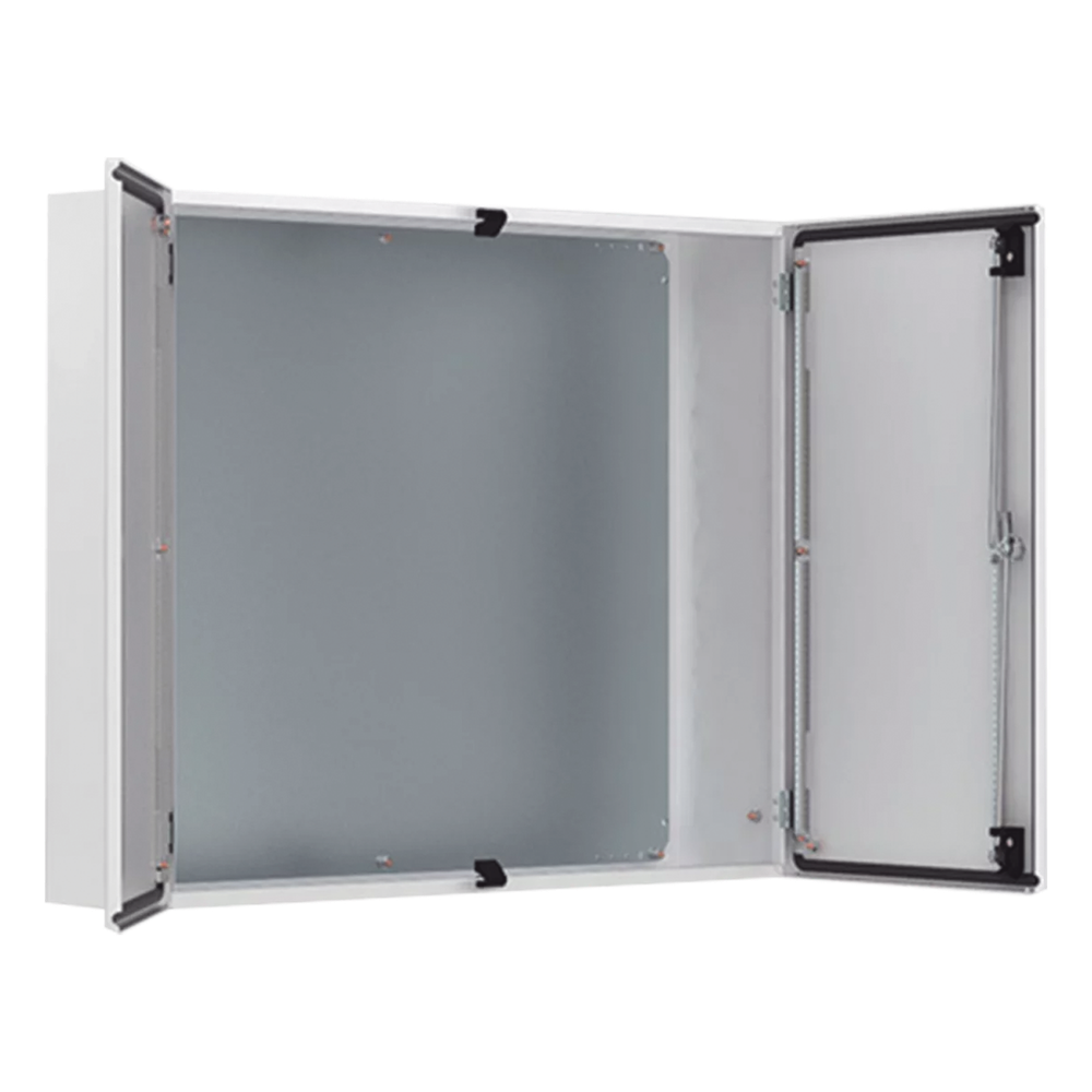 Gabinete de Doble Puerta MAD / 800 x 1200 x 300 mm (31.5 x 47.24 x 11.81 in) / NEMA Tipo 12 / IP55 / IK10 / Acero Dulce / Placa de Montaje Incluida / Gris Claro RAL 7035