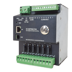 Fuente de distribución de 6 salidas, control y monitoreo Ethernet, Vo: 10-60V Dc, para montaje en riel din