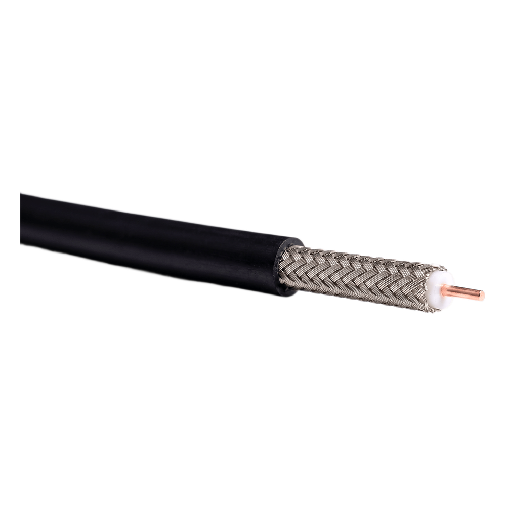 Carrete de 305 Metros (1000 Pies) de Cable Coaxial Tipo RG-58, Conductor de Cobre Sólido