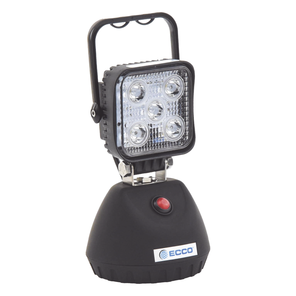 Luz de Trabajo Recargable de 5 LED, 650 Lumenes, Color Negro, Base Magnetica