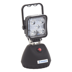 Luz de Trabajo Recargable de 5 LED, 650 Lumenes, Color Negro, Base Magnetica