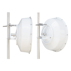 Antena direccional de alta resistencia, Ganancia 30 dBi, (4.9 -6.4 GHz), Plato hondo para mayor inmunidad al ruido, Conectores N-Hembra, Montaje incluido.