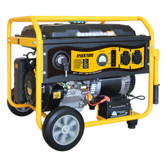 Generador a Gasolina / Planta de Emergencia de 6.5KW, 220Vac 2 Fases, Jaula con Ruedas para Fácil Traslado y Encendido Electrónico