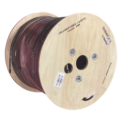 Carrete de 2 Kilómetros (6561.68 Pies) de Fibra Óptica Aérea Mini Figura 8 G.657A1 Tipo Drop, Monomodo de 1 Hilo (Unifibra), Color Negro, Span 80