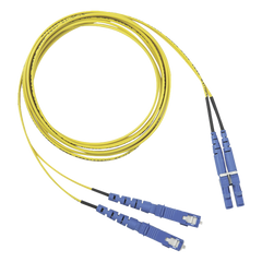 Jumper de Fibra Optica Monomodo 9/125 OS2, LC-SC Duplex, OFNR (Riser), Color Amarillo, 2 Metros (6.56 Pies)