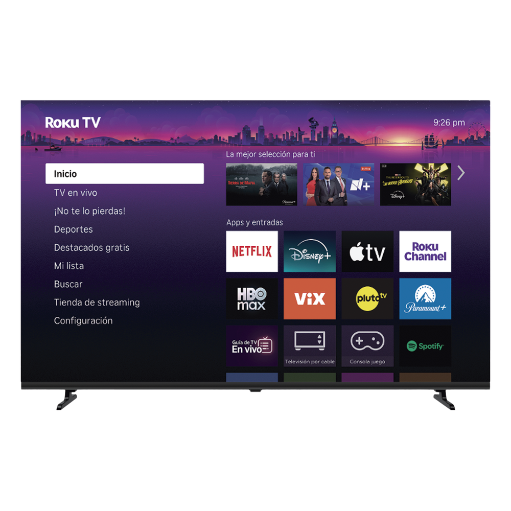 ROKU SmartTV QLED 58 Pulgadas / 4K UHD / Dolby Audio / 3 puertos HDMI / WiFi / VESA 200x200 mm