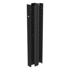 Gestor Vertical de Cableado CableTek-EC / Doble Cara / 45U / Acero 1.9 mm / 6 in Ancho / 9 in Profundidad / Negro RAL 9005 / Montaje Universal 2 y 4 Postes / Postes y Compuertas Incluidos / Cubierta Frontal Central
