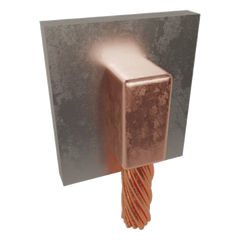 Molde para Soldadura Exotérmica para Cable 4/0 AWG a Superficie de Acero en Vertical a 90°