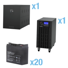 UPS Trifásico de 10 kVA/10 kW, Topología Online Doble Conversión, Voltaje de 208/220 Vca de L-L, Respaldo de 5 Minutos al 100% de Carga, Incluye Módulo y Banco de Baterías