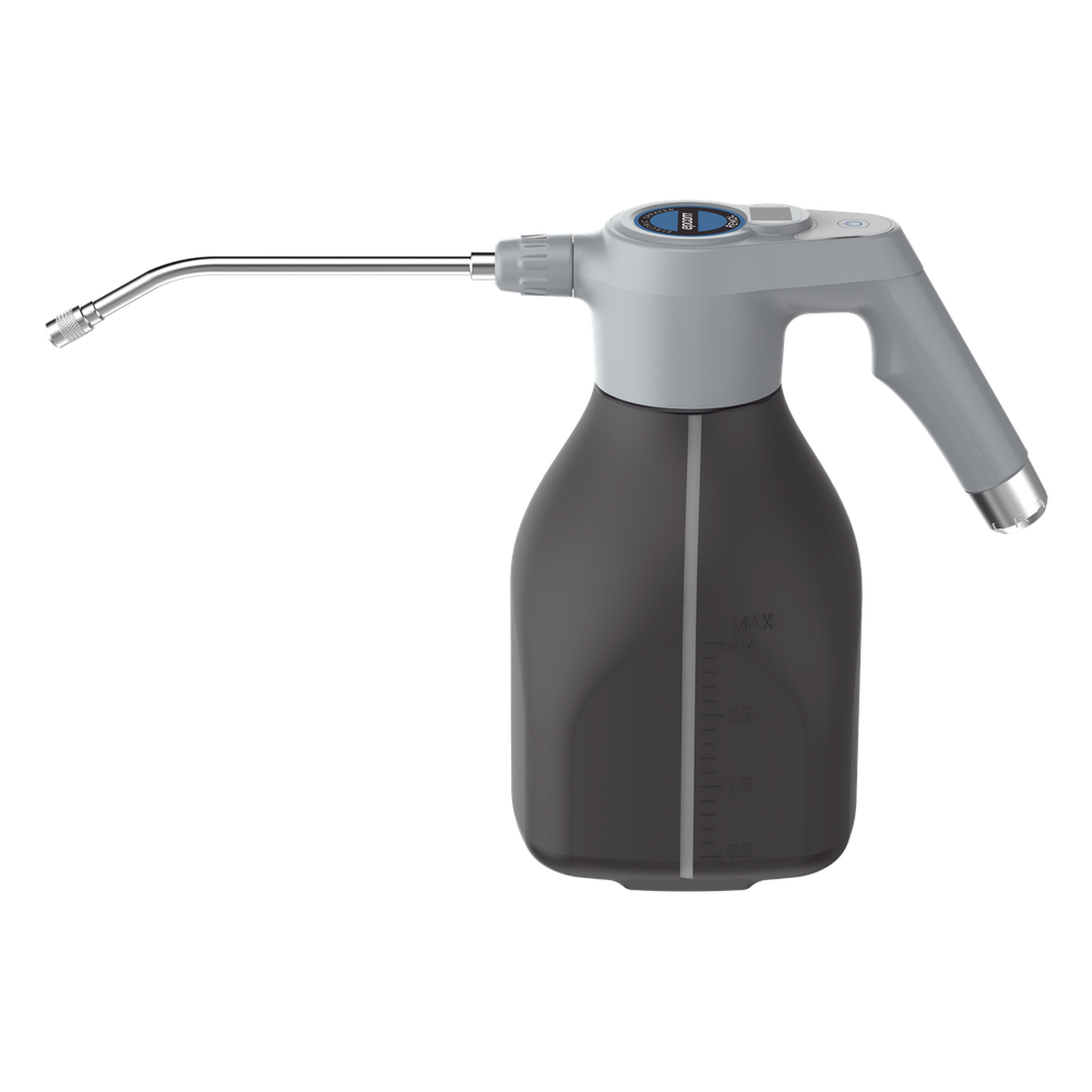 Pulverizador Eléctrico de Mano REM2L / 2 Litros Capacidad / Motor Micro Alta Velocidad / Puerto USB Tipo-C / LCD Indicador Batería / Resistente Ácidos y Álcalis / 0.3-0.5 L/min Flujo / 3-7V 2200mAh