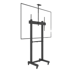 Montaje de Piso Móvil para Pantallas de  65 in a 100 in | vesa 100 x 100 hasta 1000 x 600 | carga maxima soportada 120kg| Fabricado en aluminio y acero