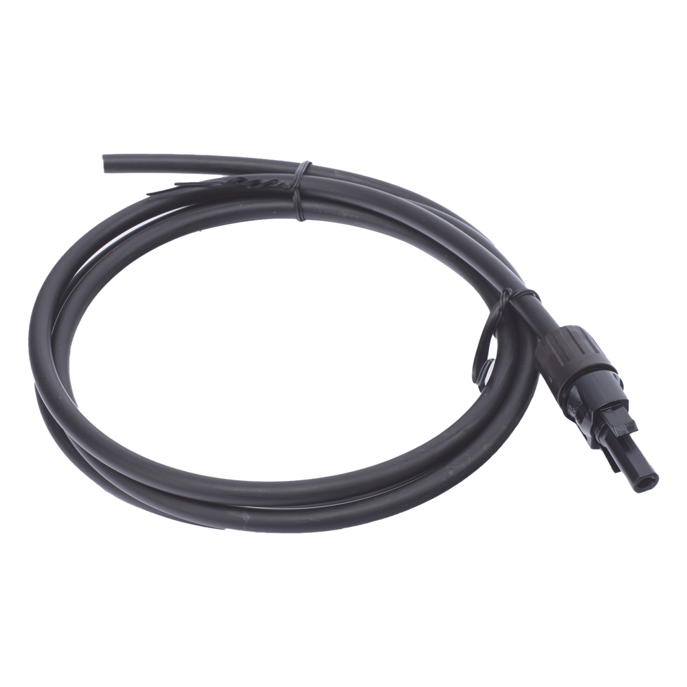 Cable Fotovoltaico 1.5 m, Negro, Calibre 10 AWG con Terminal MC4-H en un Extremo