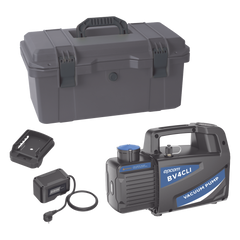 Bomba de Vacío Inalámbrica KBV4 / 18V Ion-Litio / Vacío Total 160 microns / Caudal 4 CFM (114 L/min) / Capacidad Aceite 330 ml / Portátil 4.5 kg / Compatible AEG-RIDGID-Milwaukee / Tiempo Operación 45-60 min