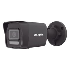 [Dual Light] Bala IP 4 Megapixel / Color Negro /  Lente 2.8 mm / 30 mts IR + 30 mts Luz Blanca / Micrófono Integrado / ACUSENSE Lite / Exterior IP67 / H.265 / PoE  / Micro SD