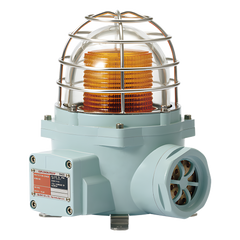 Señal Luminosa Giratoria Antiexplosión con Sirena / LED / Bombilla / Xenón / Ex db IIC T6 Gb / IP66 / Zonas 1 y 2 / Aluminio y Acero Inoxidable / 105 dB