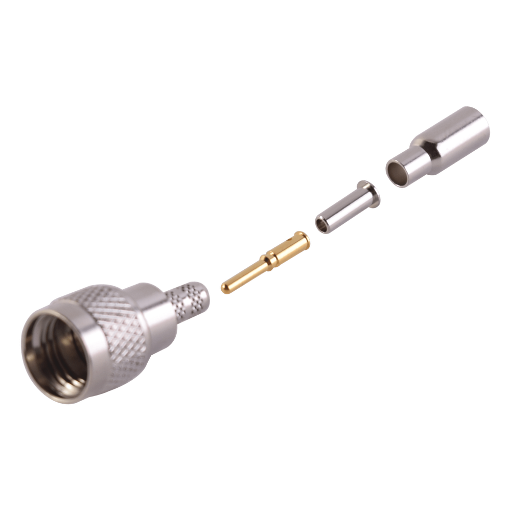 Conector mini UHF Macho de anillo plegable para cable RG-174/U, BELDEN 8216