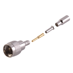 Conector mini UHF Macho de anillo plegable para cable RG-174/U, BELDEN 8216