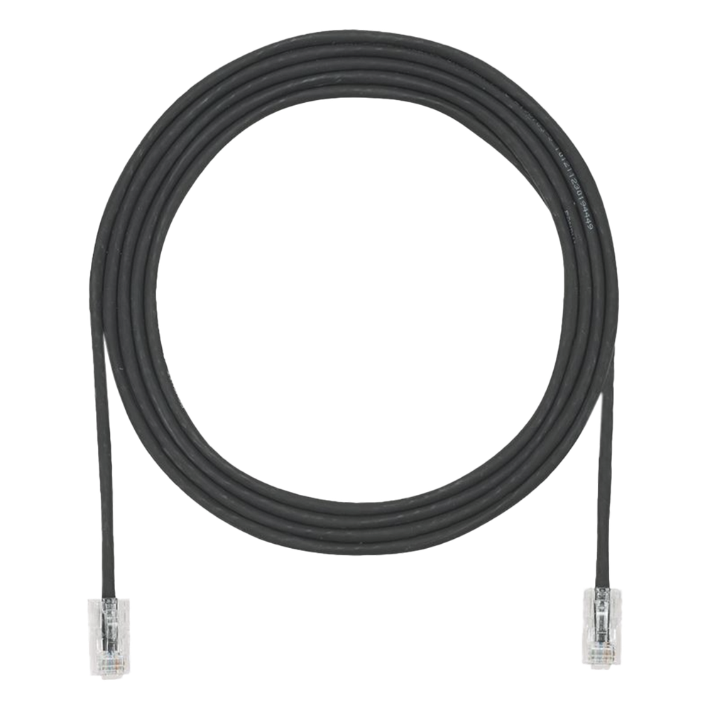Cable de Parcheo UTP Cat6A, CM/LSZH, Diámetro Reducido (28AWG), Color Negro, 1.52 Metros (5 Pies)