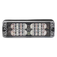 Luz Auxiliar de 16 LED, Rojo/Azul, Lente Transparente