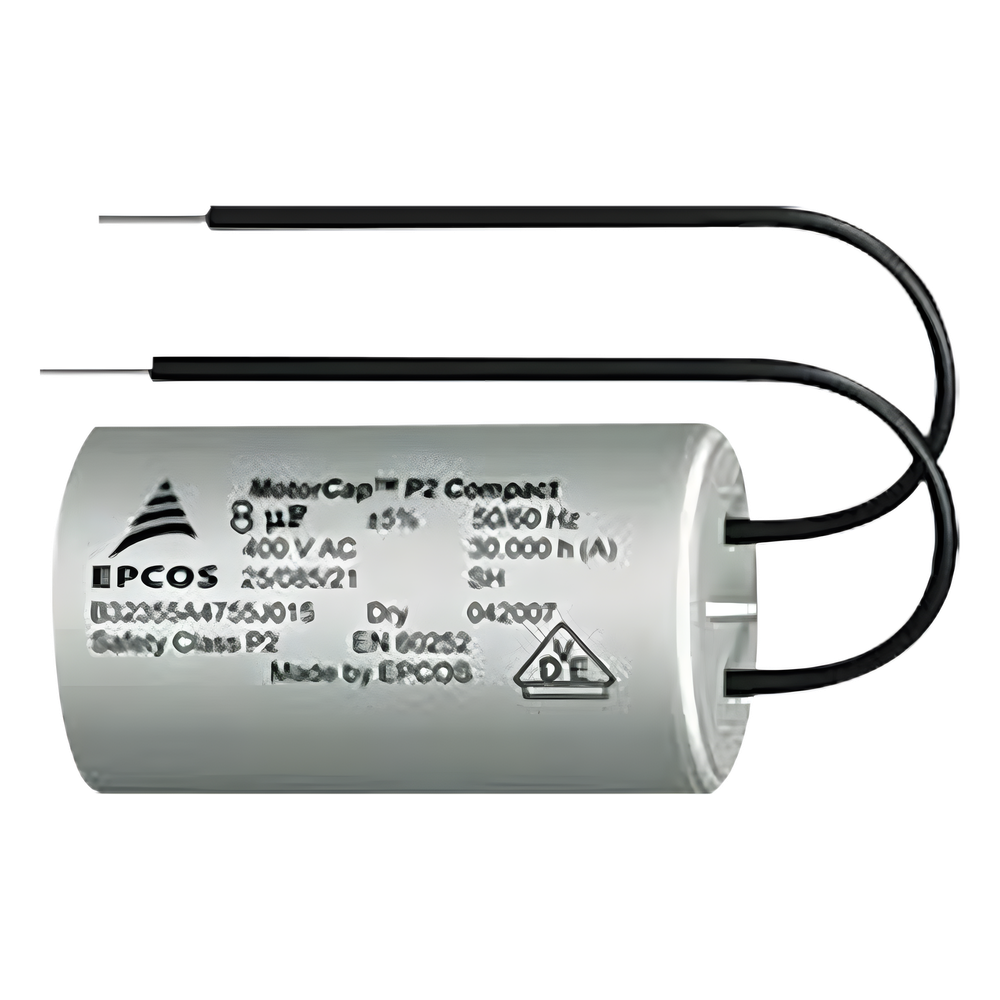 Capacitor de Arranque de 8uF, 400V Con Cables Para Barrera FAAC 615