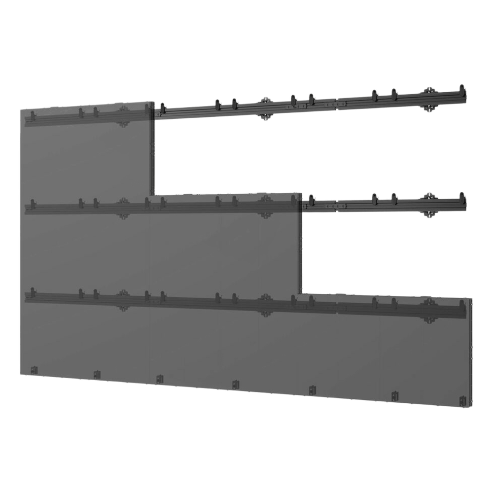 Sistema de Montaje Universal para paneles LED dvLED / SEAMLESS Connect / 6x6 Paneles / Capacidad (409.1 kg) / Aluminio / Ajuste de Precisión / Hasta 162" 3.60 x 2.03 m